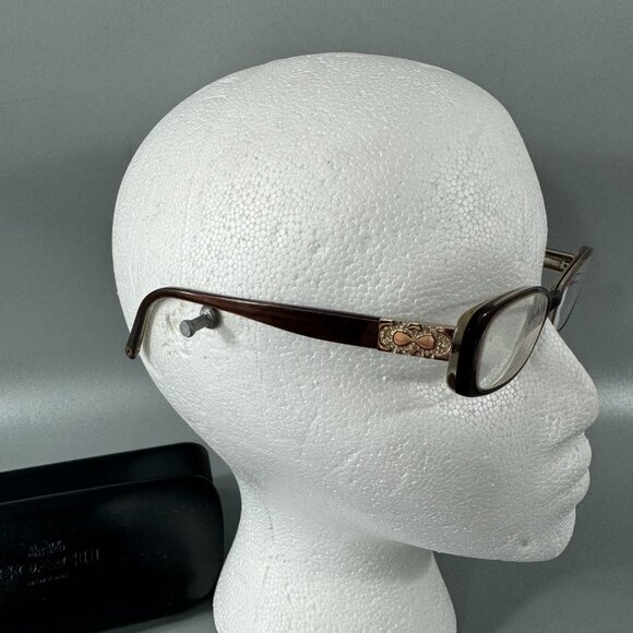 Coach Women's Eyeglasses Fionna 2010 Brown Rectangular Frame 49[]16 130 - Picture 4 of 12